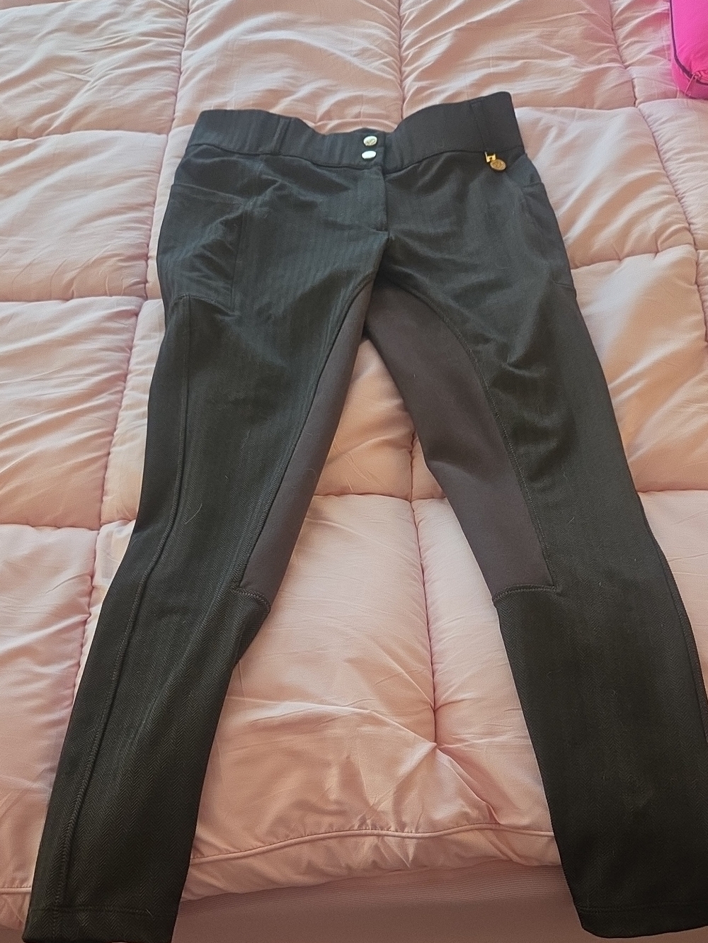 Sync Equestrian Euro Suede Breeches Size L Brown